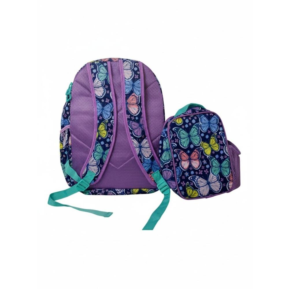 Member’s Mark Butterfly Backpack Lunch Bag Set NWOT Kids Y2K Colorful School - Picture 2 of 15